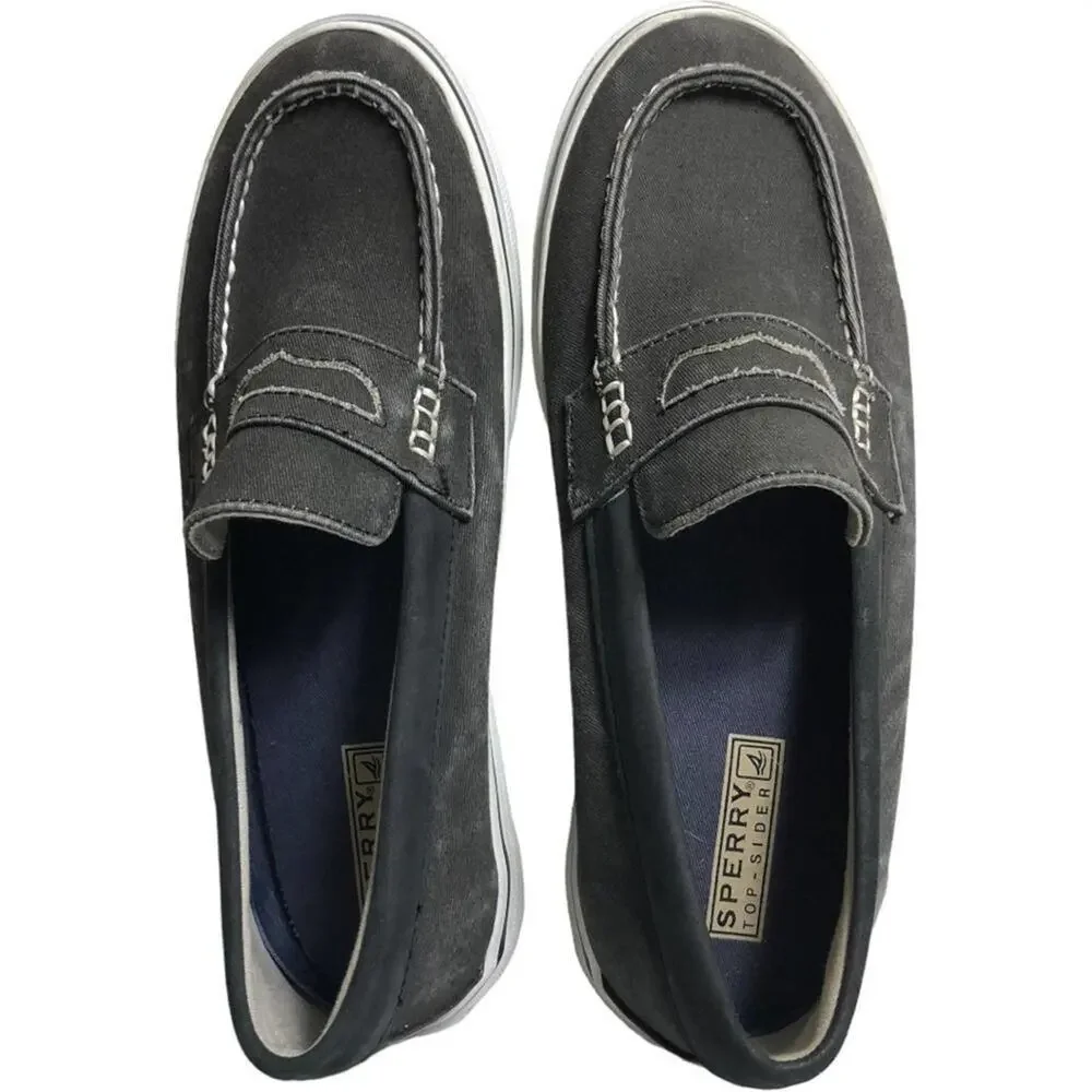 Sperry Top-Sider Gray Canvas Loafers